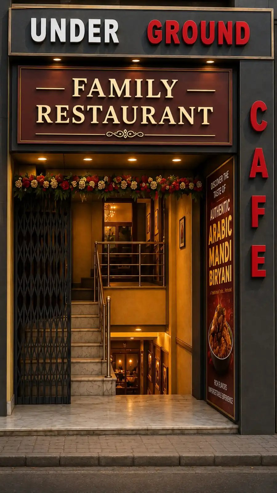 Inside Underground Cafe & Family Restaurant in Bankura